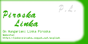 piroska linka business card